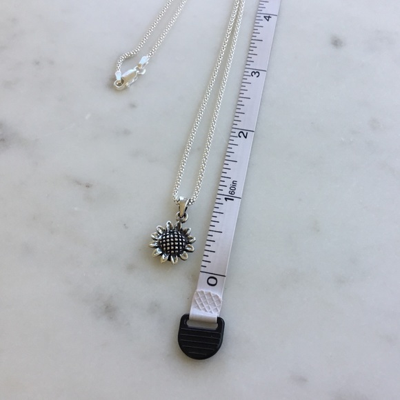 Sterling Silver Sunflower Necklace - Picture 7 of 15